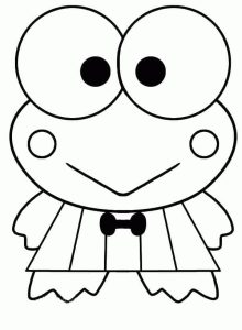 desenho de keroppi alegre para colorir