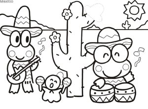 desenho de keroppi no méxico para colorir