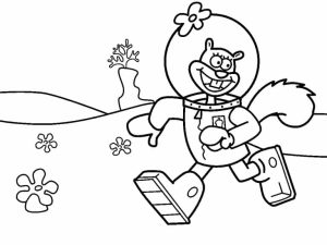 desenho de sandy de bob esponja para colorir