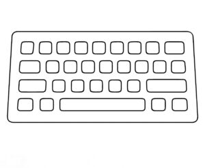 colorir imagem de teclado de computador