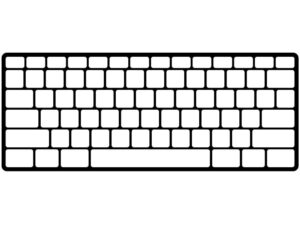 desenho de teclado fácil para colorir
