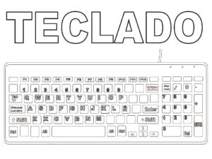 desenho de teclado perfeito para colorir