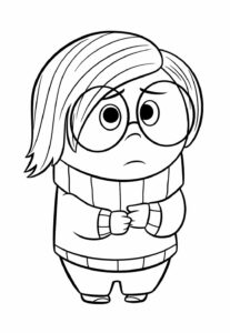 Desenhos de Tristeza Divertida Mente para Colorir