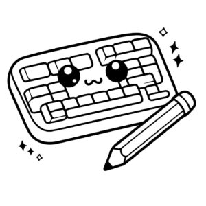 desenhos de teclado para imprimir e colorir