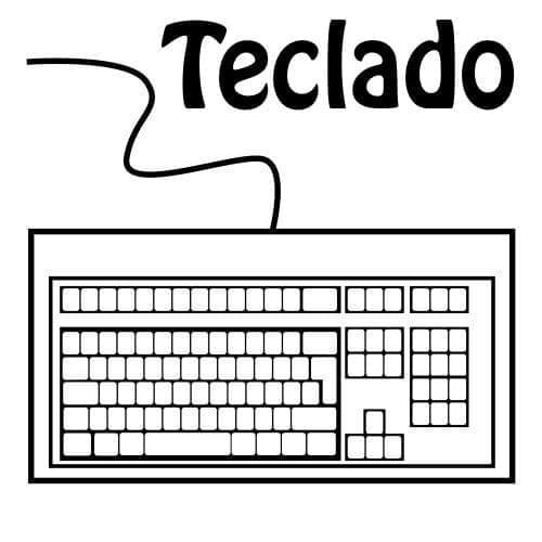 desenhos de teclado para imprimir e-pintar grátis