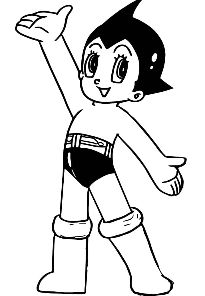 astro boy para colorir