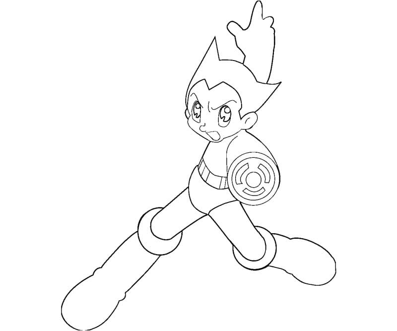 desenho do astro boy para crianças para imprimir e colorir grátis