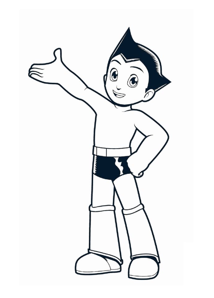 desenho de astro boy anime colorir em pdf