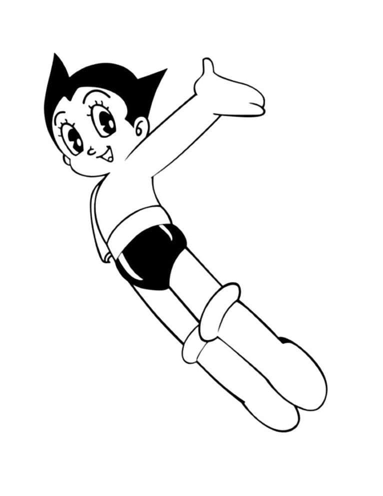 desenho de astro boy fácil de colorir