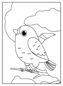 desenho de lindo passarinho para colorir