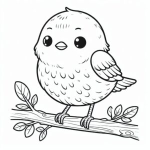 desenho de passarinho simpático para colorir