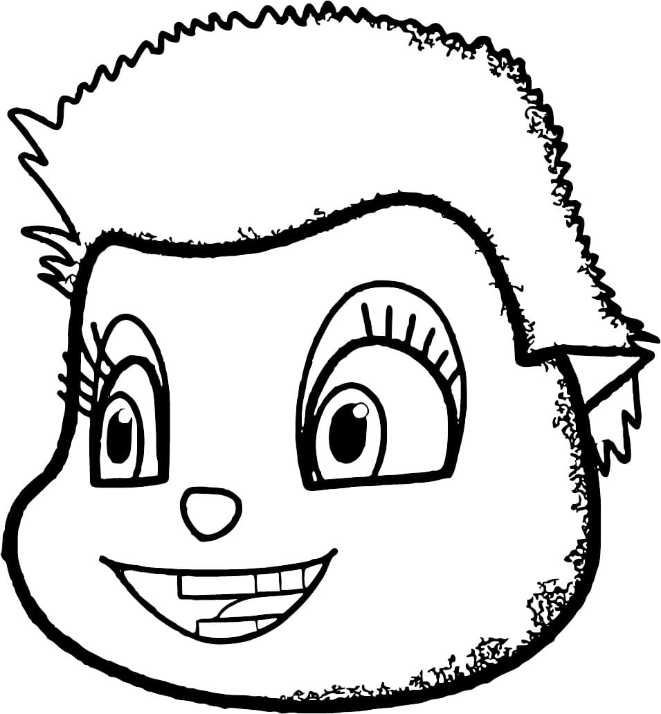 desenho do rosto de bibble da barbie para colorir