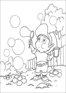 desenhos de adibou fazendo bolas de sabão para colorir