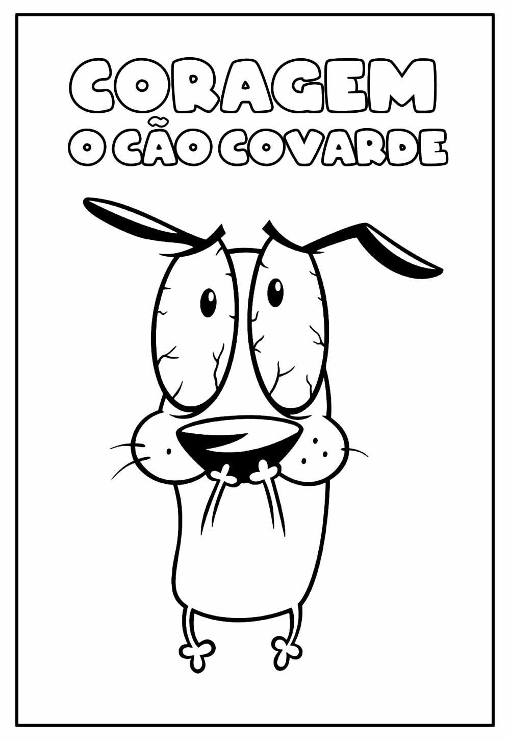 Desenhos para pintar Coragem o Cão Covarde