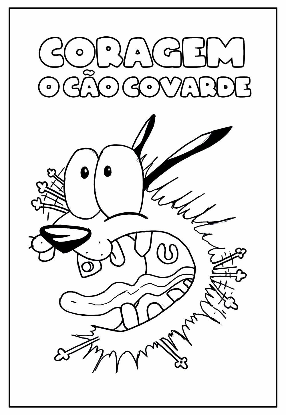 Desenhos de Coragem o Cão Covarde para pintar