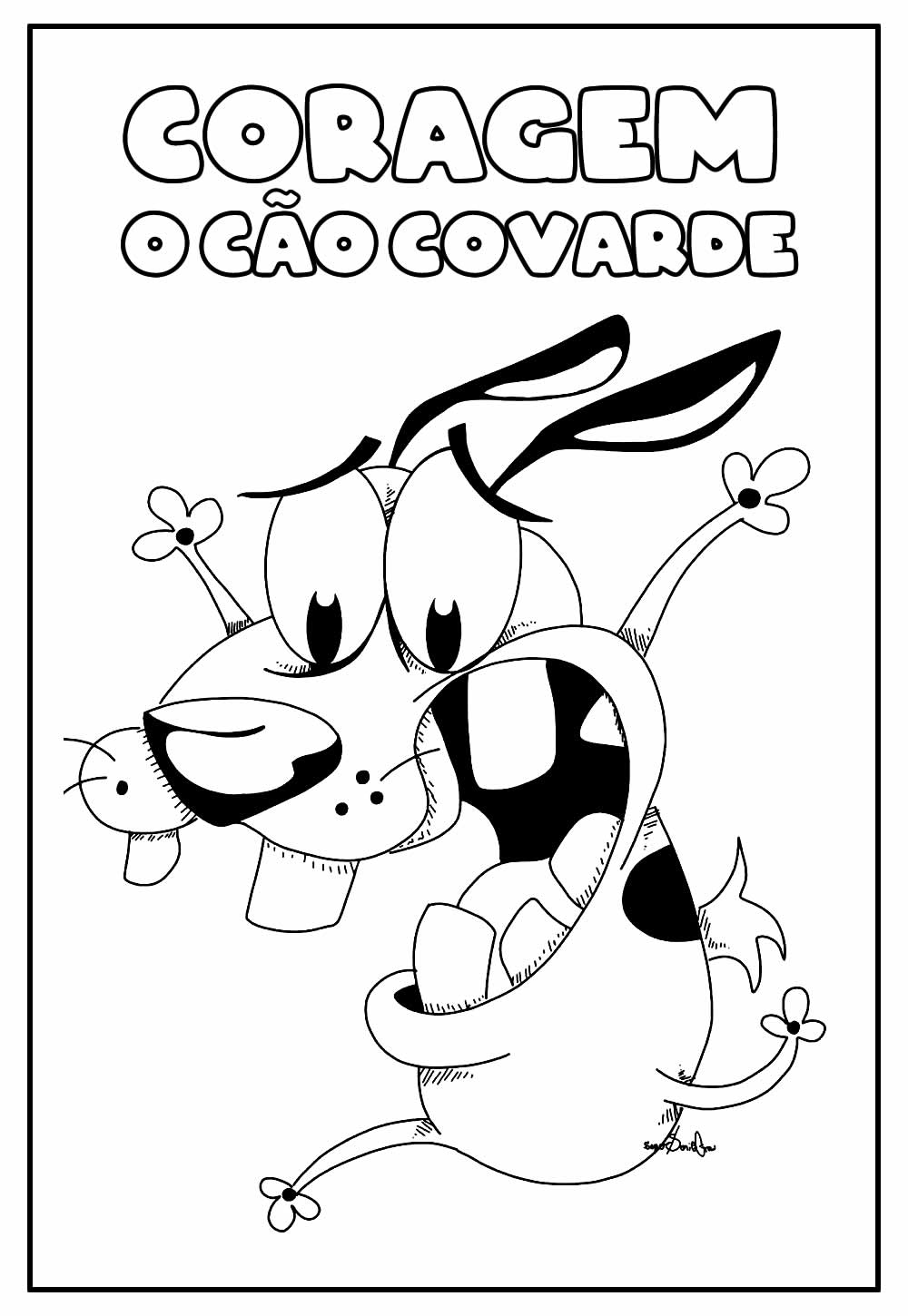 Coragem o Cão Covarde para colorir grátis