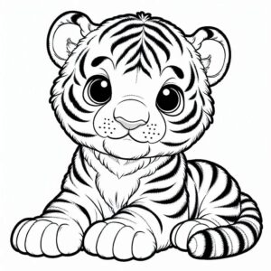 desenhos de filhote de tigre para colorir