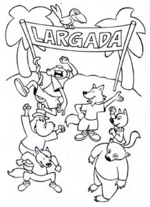 desenho de a lebre e a tartaruga para crianças de 6 ano para colorir