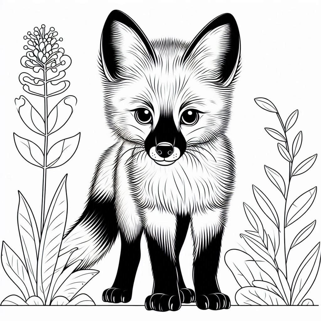 desenho de bebe lobo guará para colorir