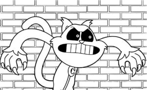 desenho de catnap malvado para colorir