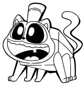 desenho de catnap muito fofo para colorir
