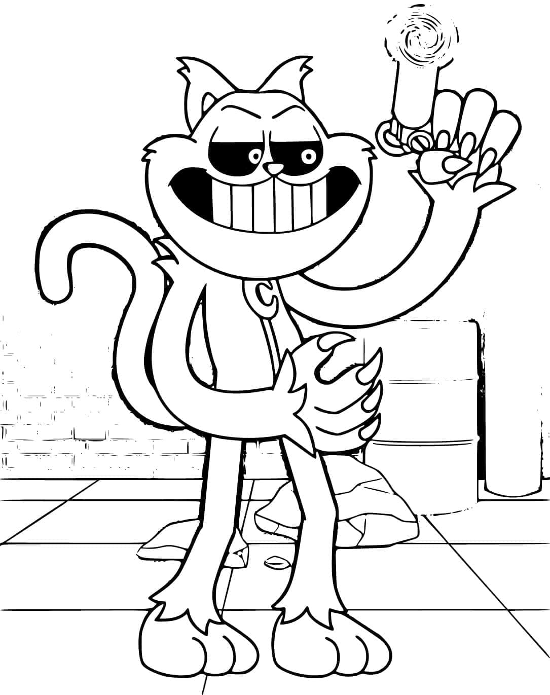 desenho de catnap para crianças para colorir