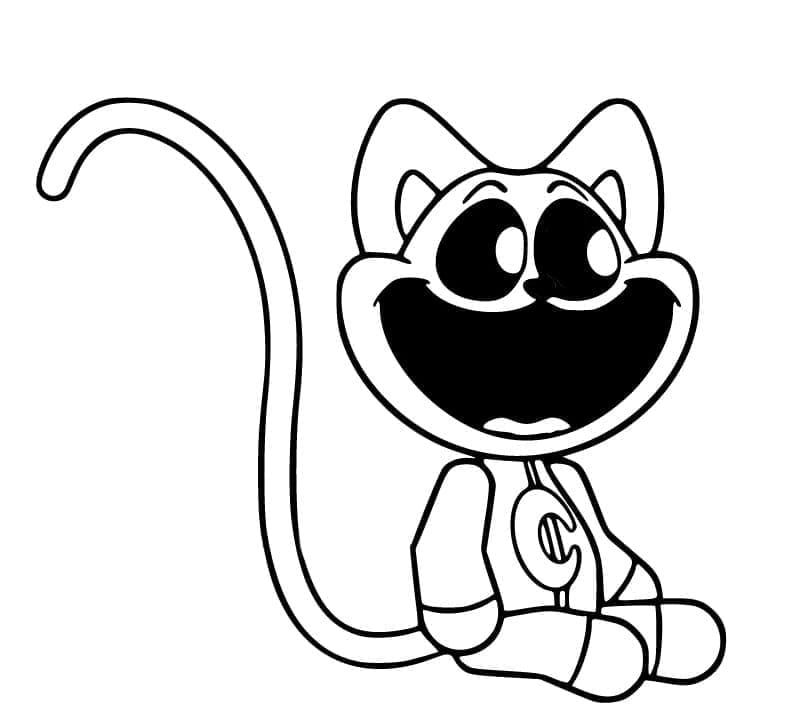 desenho de catnap sorrindo para colorir