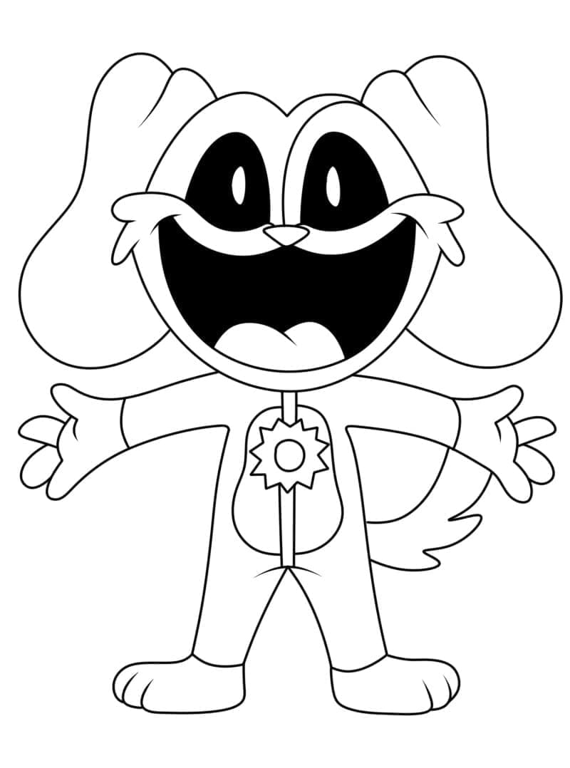 desenho de dogday smiling critters poppy playtime para colorir