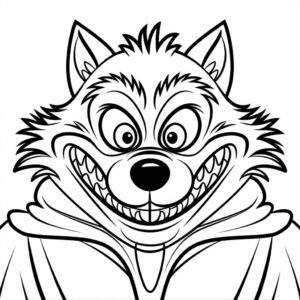 desenho de imagem de lobo mau para colorir