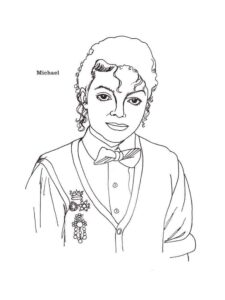 desenho de imagem de michael jackson para colorir