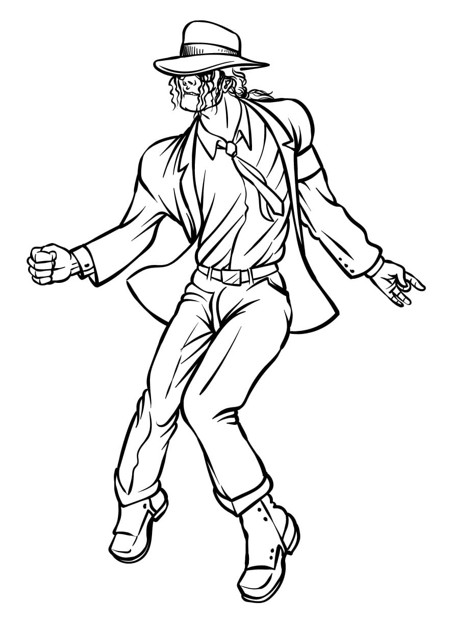 desenho de incrível michael jackson para colorir