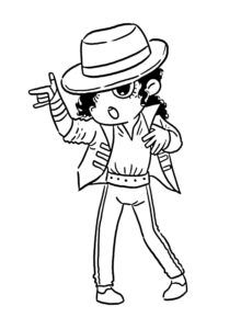 desenho de lindo michael jackson para colorir