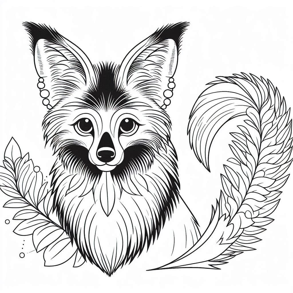 desenho de pintura de lobo guará para colorir