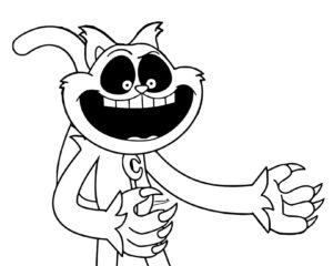 desenho de poppy playtime catnap para colorir