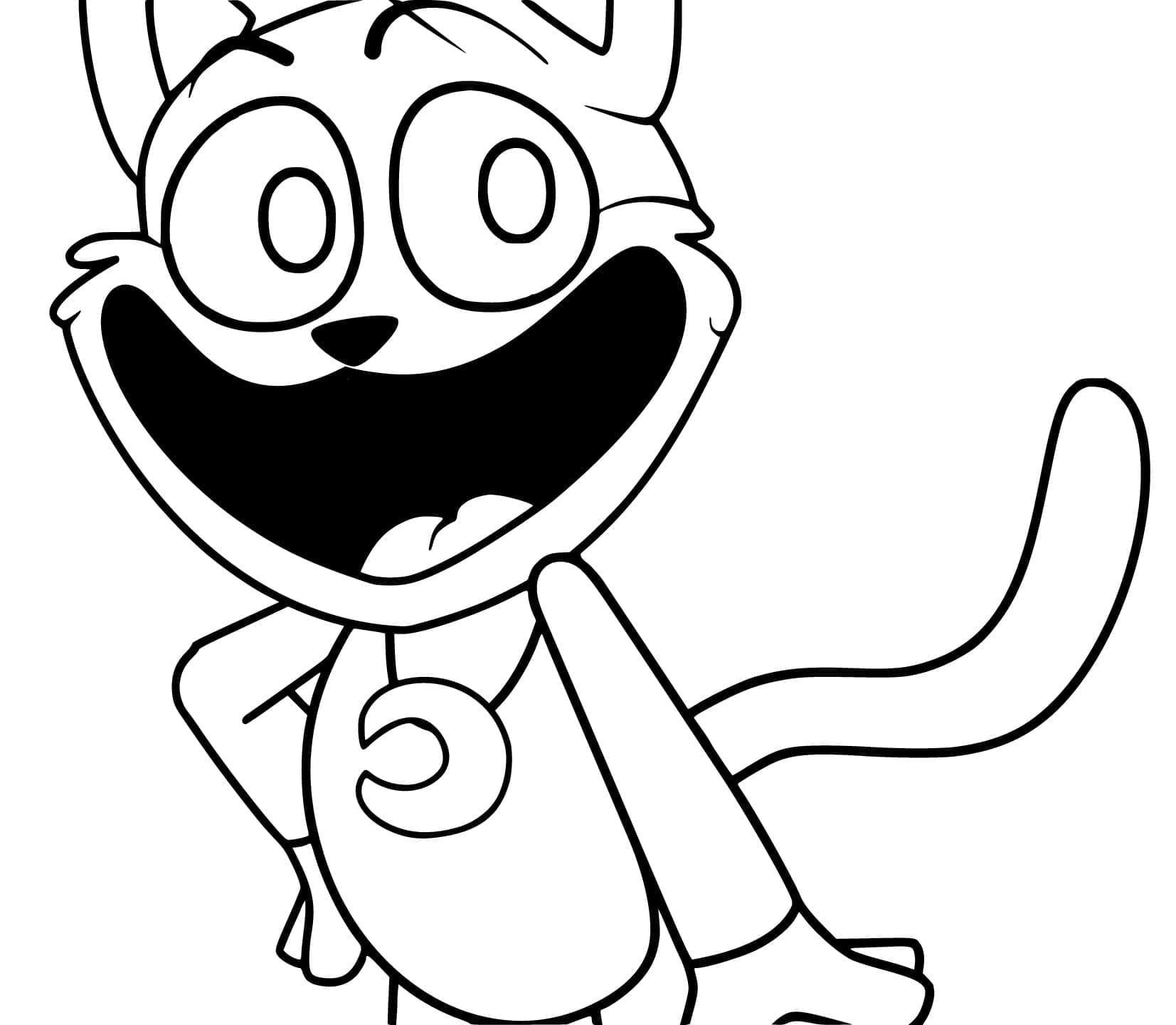 desenho de poppy playtime smiling critters catnap para colorir