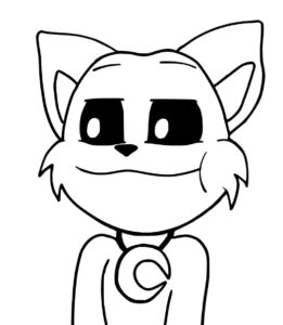 desenho de smiling critters poppy playtime catnap para colorir