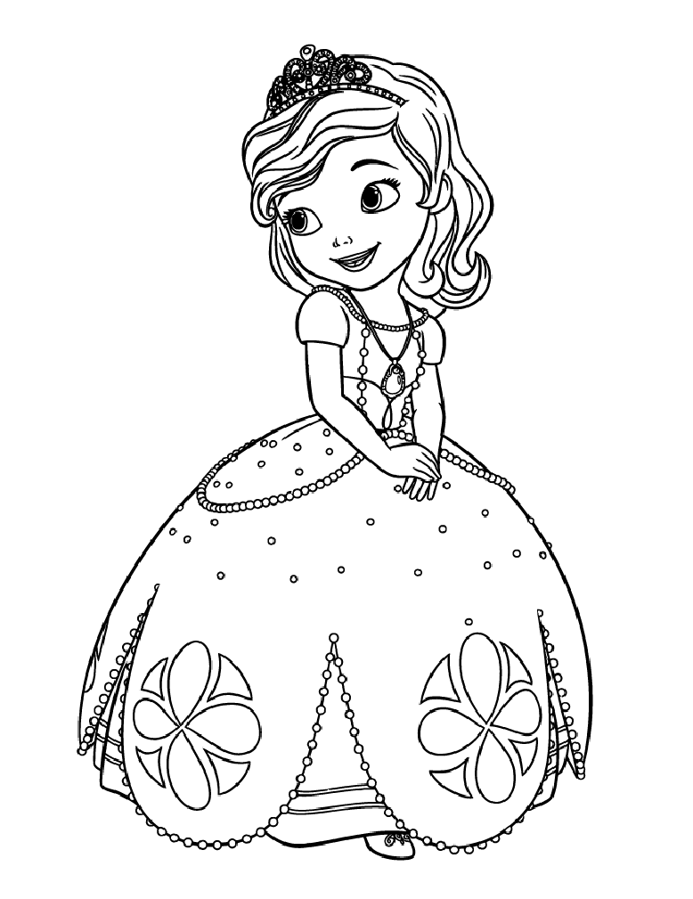 desenho de vestido de princesa para colorir