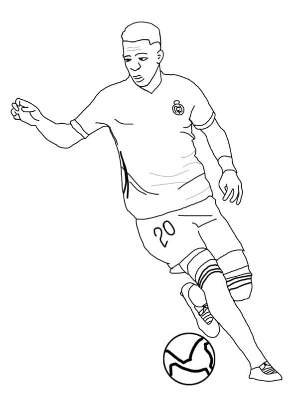 desenho para pintar do jogador vinicius junior grátis