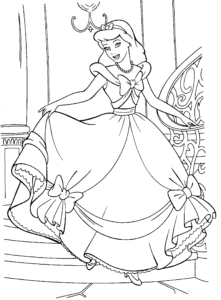 desenho vestido de princesa para imprimir e pintar