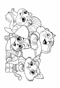 personagens 44 gatos colorir