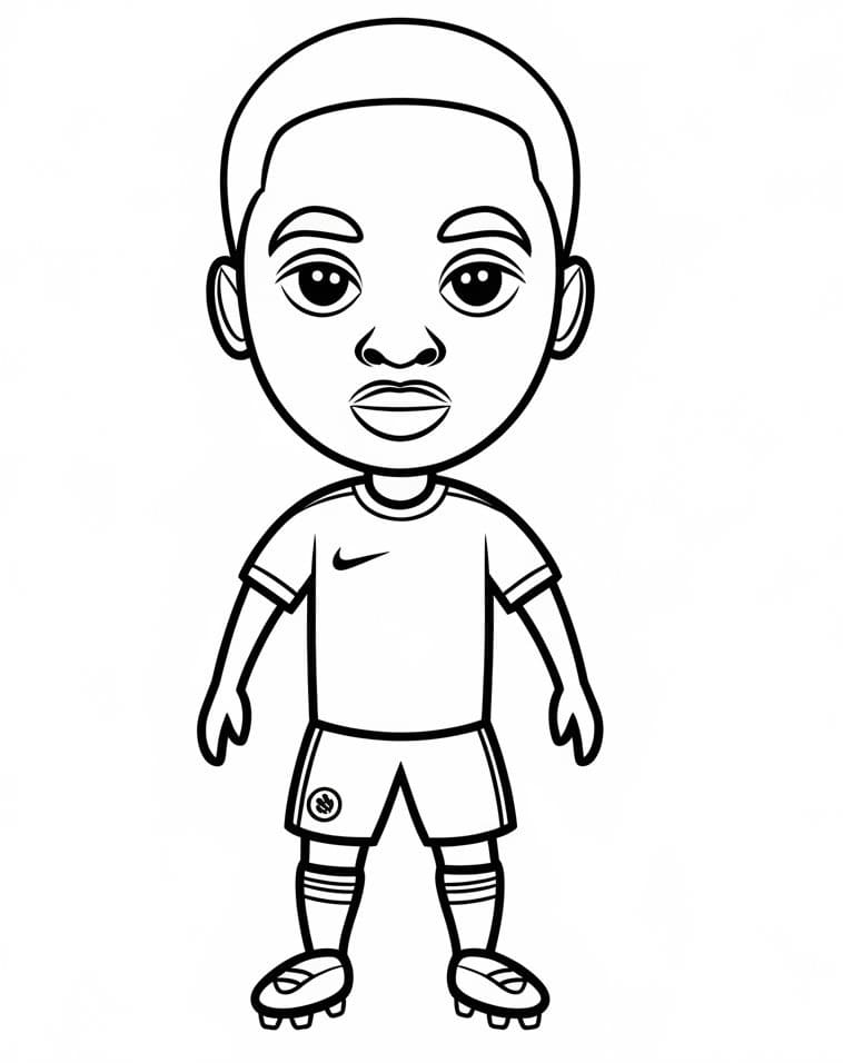 desenhos do jogador vinicius junior para imprimir e pintar