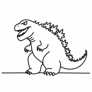 Desenho de Godzilla Hilario para colorir
