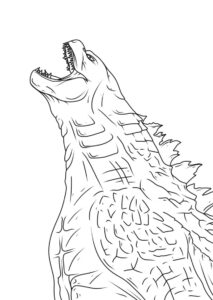 Desenho de Godzilla Muito Bravo para colorir