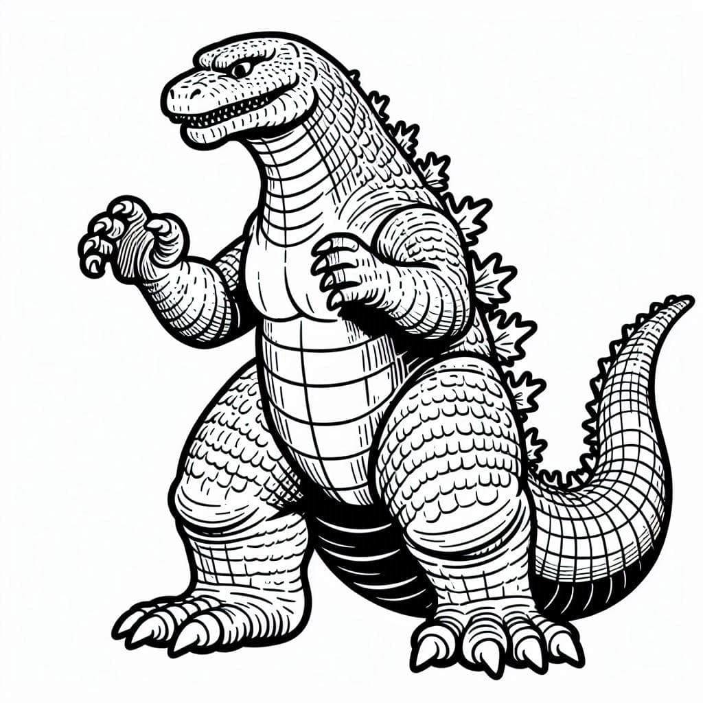 Desenho de Godzilla Para Crianças de 5 Ano para colorir