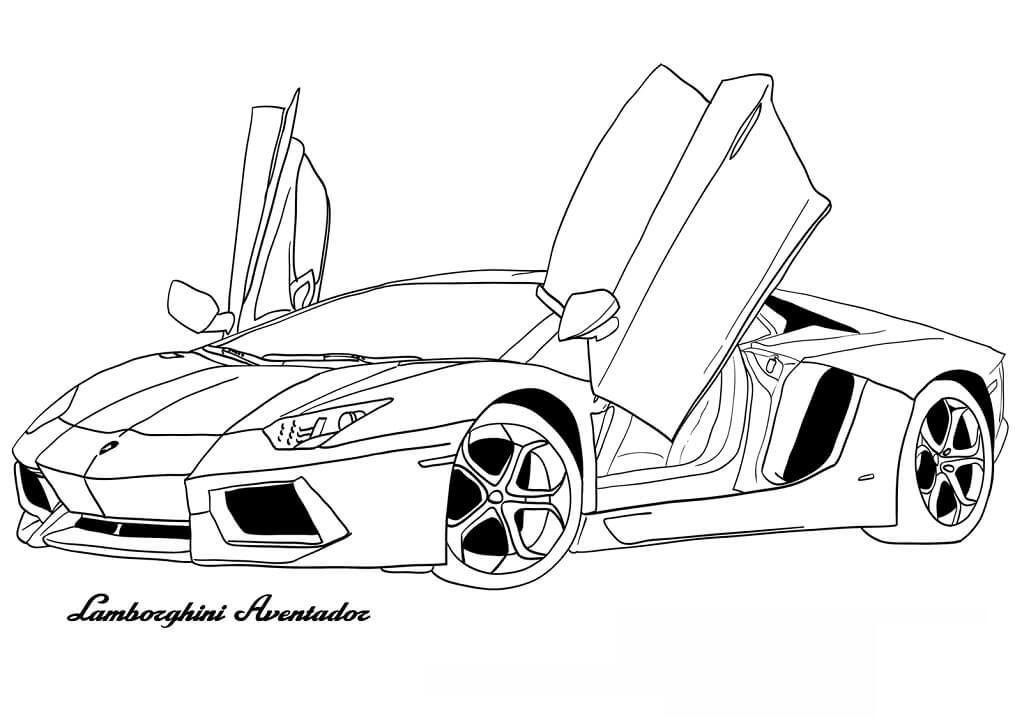 desenho aventador lamborghini para colorir