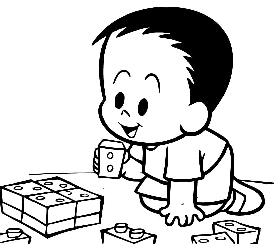 desenho de andré com brinquedos para colorir