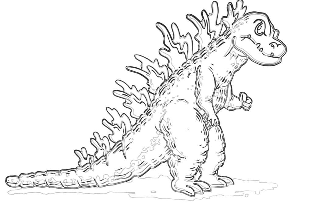 download desenho de godzilla animado para colorir