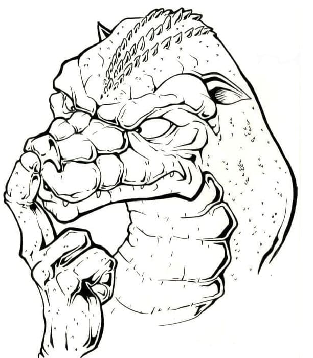 desenho de godzilla hilariante para colorir