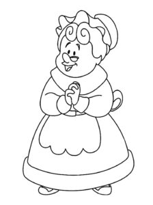 desenho de mamãe noel alegre para colorir