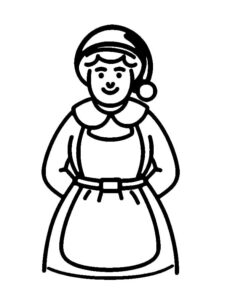 desenho de mamãe noel fácil para colorir